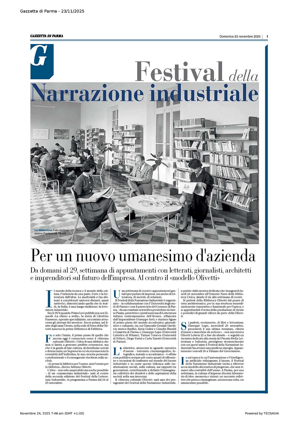 La Biblioteca Foto Archivio storico Fondazione Olivetti 2