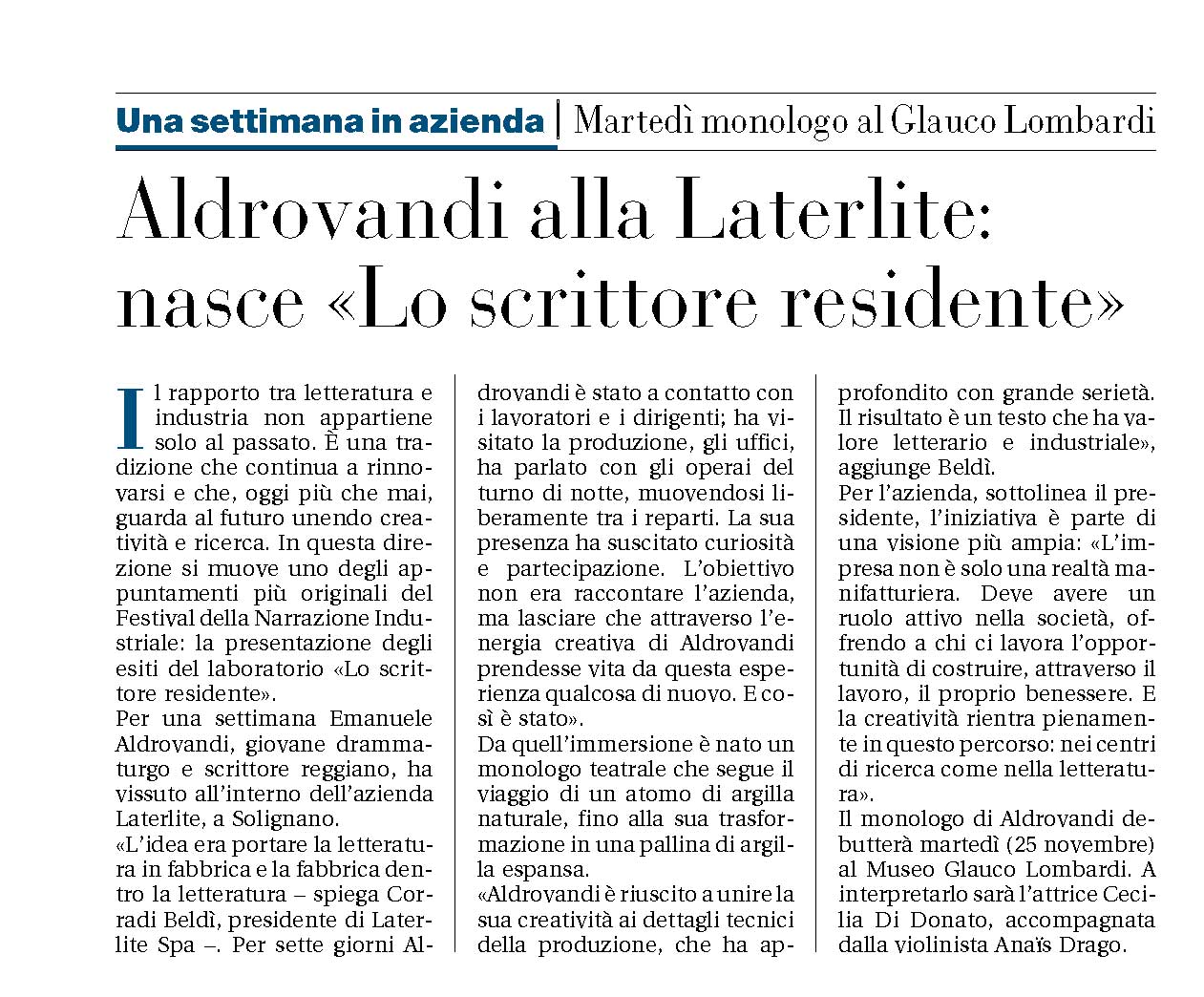 Aldrovandi alla Laterlite