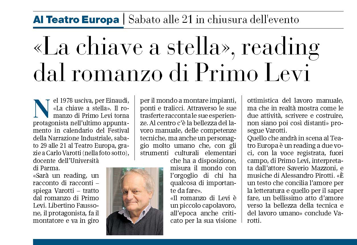 dal romanzo di Primo Levi