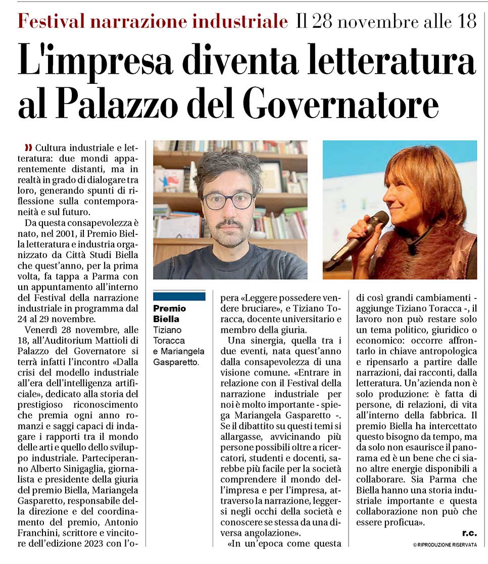 L'impresa diventa letteratura al Palazzo del Governatore