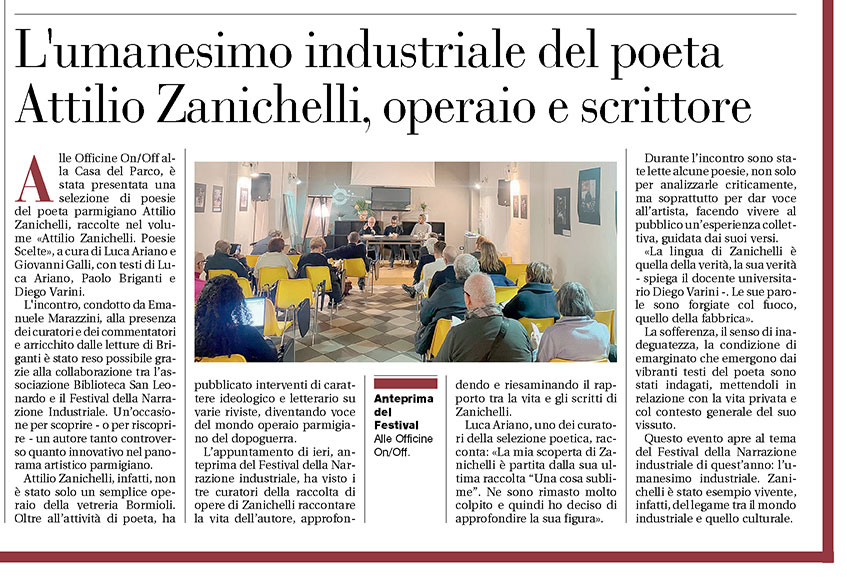 L'umanesimo industriale del poeta Attilio Zanichelli